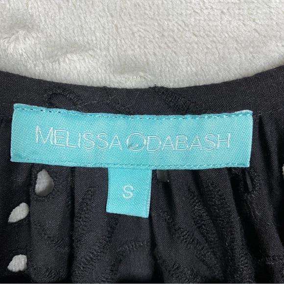 Melissa Odabash Ashley Eyelet Ruffle Hem Cover Up Cotton Dress Size S Black - Picture 6 of 7